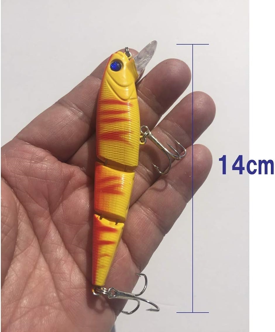 ASPALAND ジョイント ルアー 3連結 8色 8個 セット S字系 14CM/14G