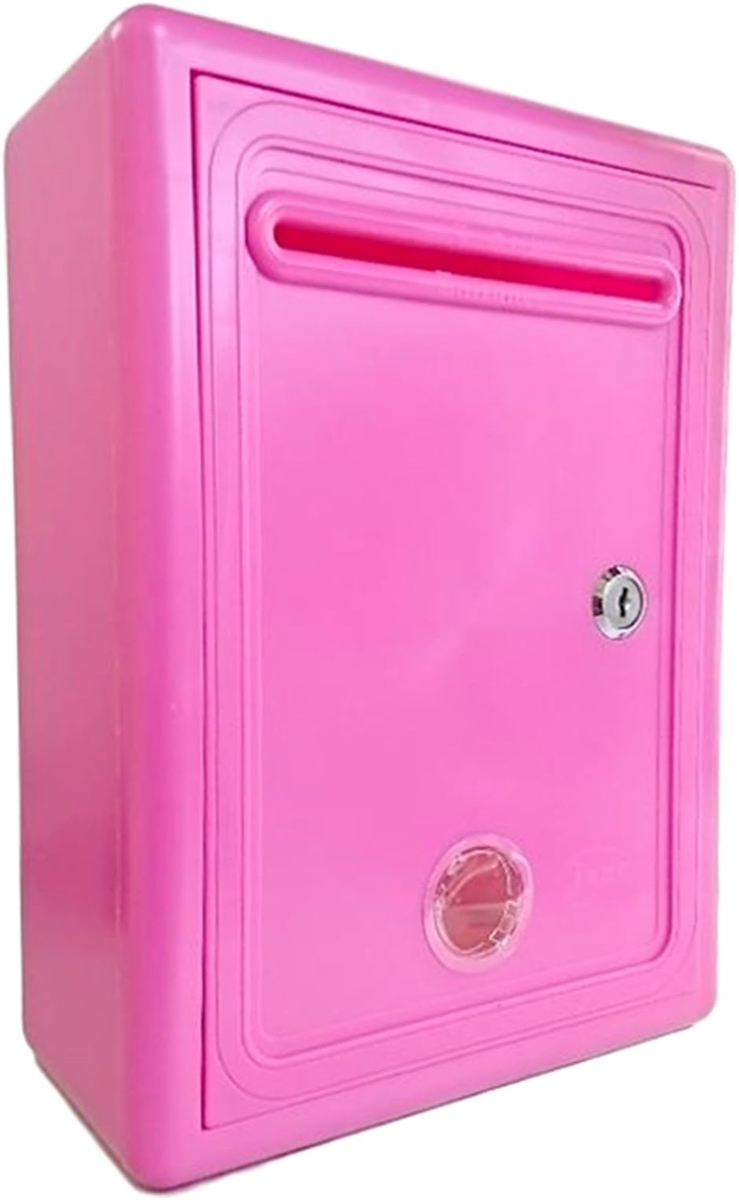 鍵 付き アンケートボックス ポスト 軽量 多目的 BOX 小窓付き( ピンク)｜horikku