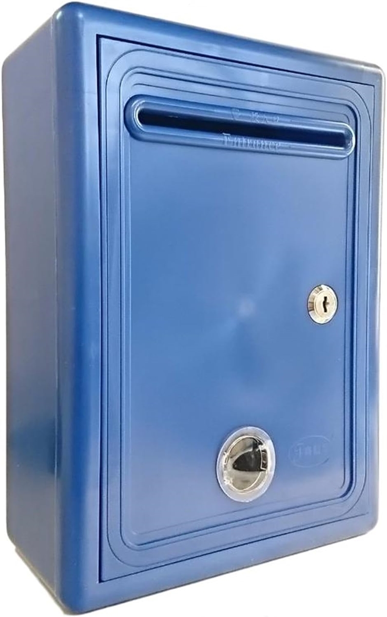 全6色 カラー 鍵 付き アンケートボックス ポスト 軽量 多目的 BOX 小窓付き( 青)｜horikku