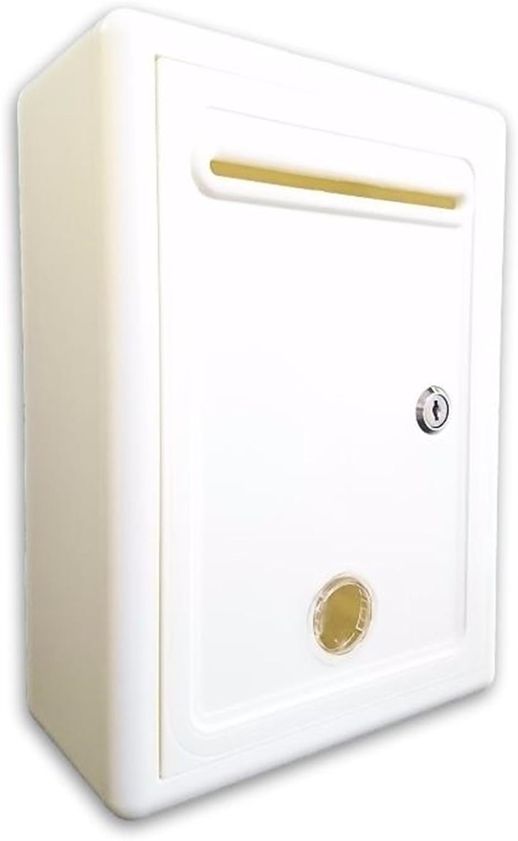 鍵 付き アンケートボックス ポスト 軽量 多目的 BOX 小窓付き( 白)