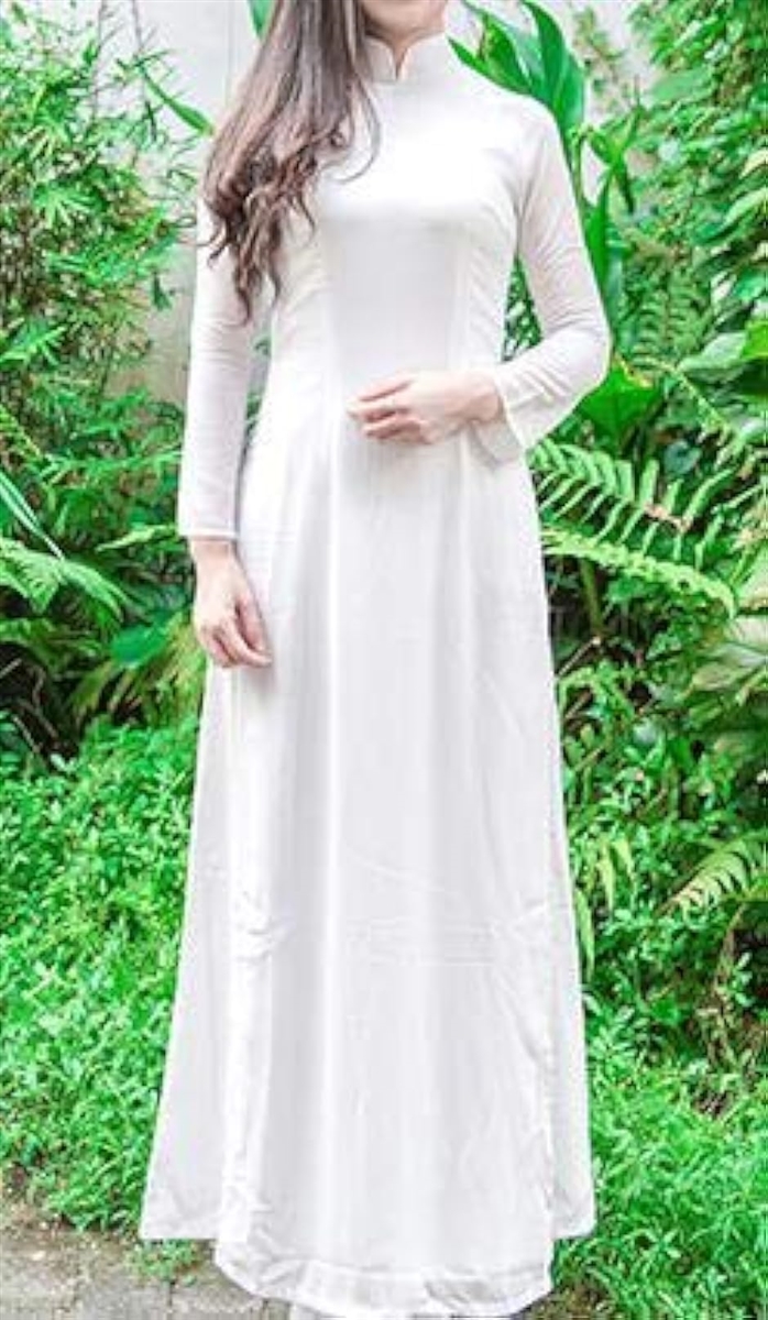 アオザイ ベトナム 女子高生 学校 制服 民族 衣装 JK 長袖