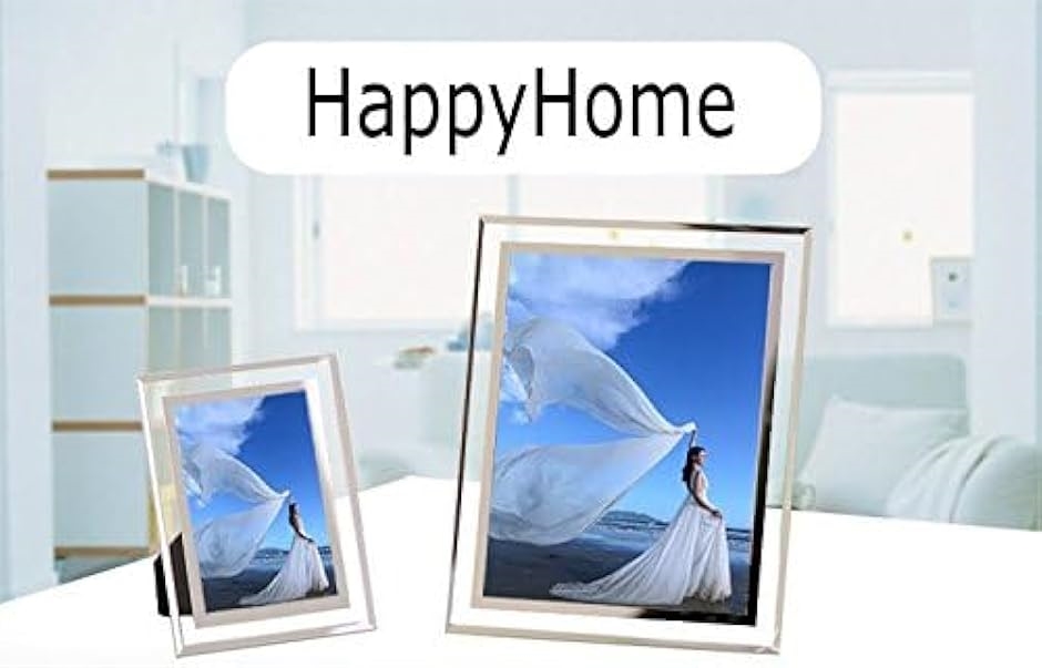 フォトフレーム ガラス製 メタルフレーム インテリアピクチャー