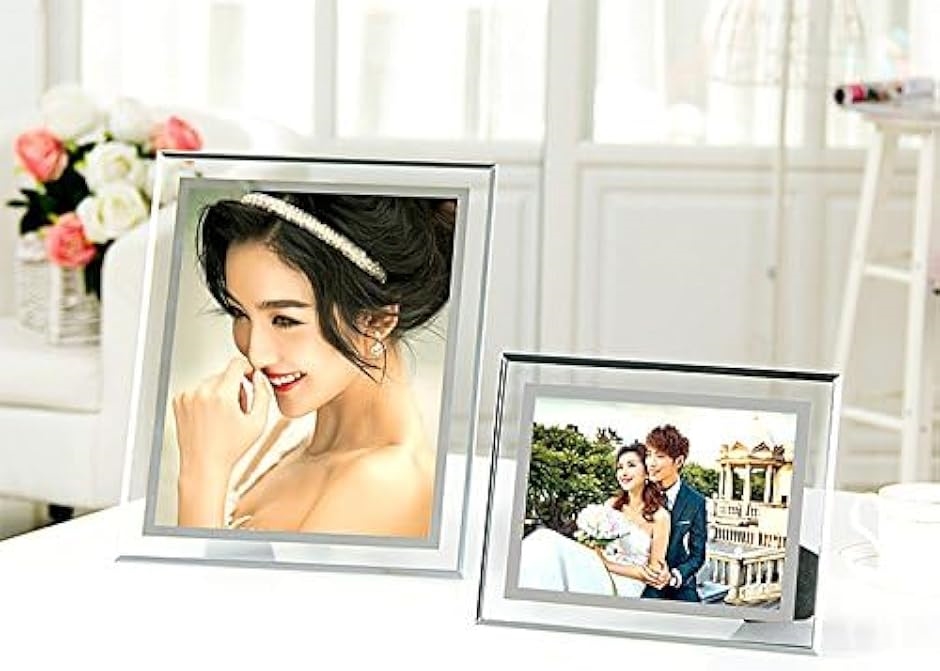 フォトフレーム ガラス製 メタルフレーム インテリアピクチャー