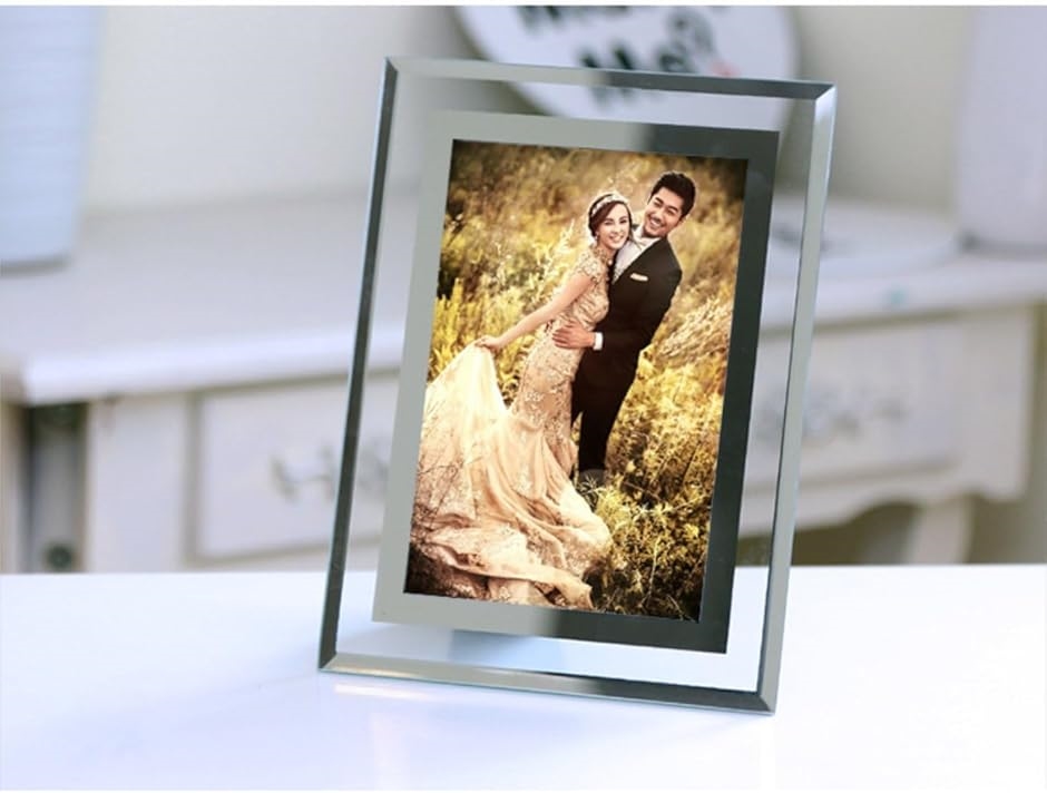 フォトフレーム ガラス製 メタルフレーム インテリアピクチャー