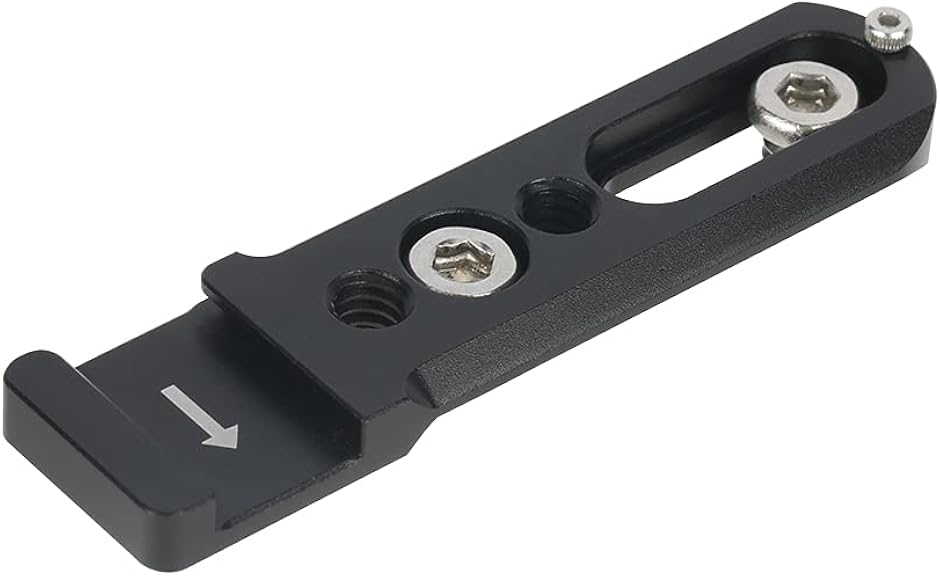 カメラ用ナットレール 安全スライダ— コールドシュー付き 1/4”ネジ付き 長さ80mm DSLR装備 NATO(スライダー：193)