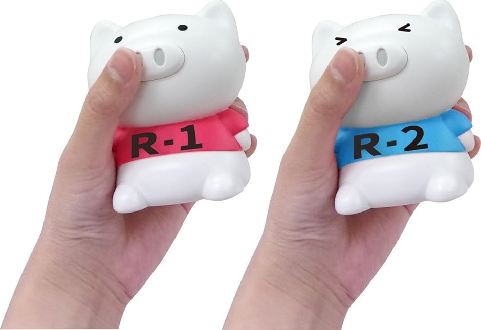 R1＆R2 ラジオ体操第一 第二x2個セット 単四電池4本 + お手入れタオル付( 第一（赤）、第二（青）)｜horikku｜06