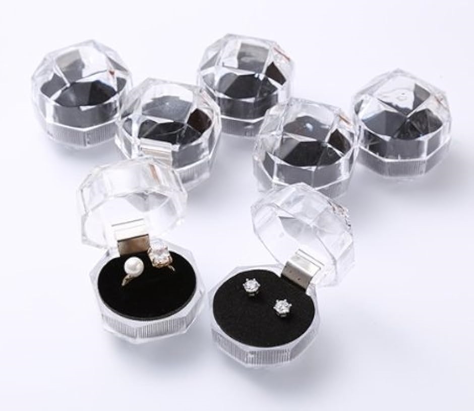 リングケース 透明 ジュエリー ボックス 20個 セット 指輪 指輪ケース