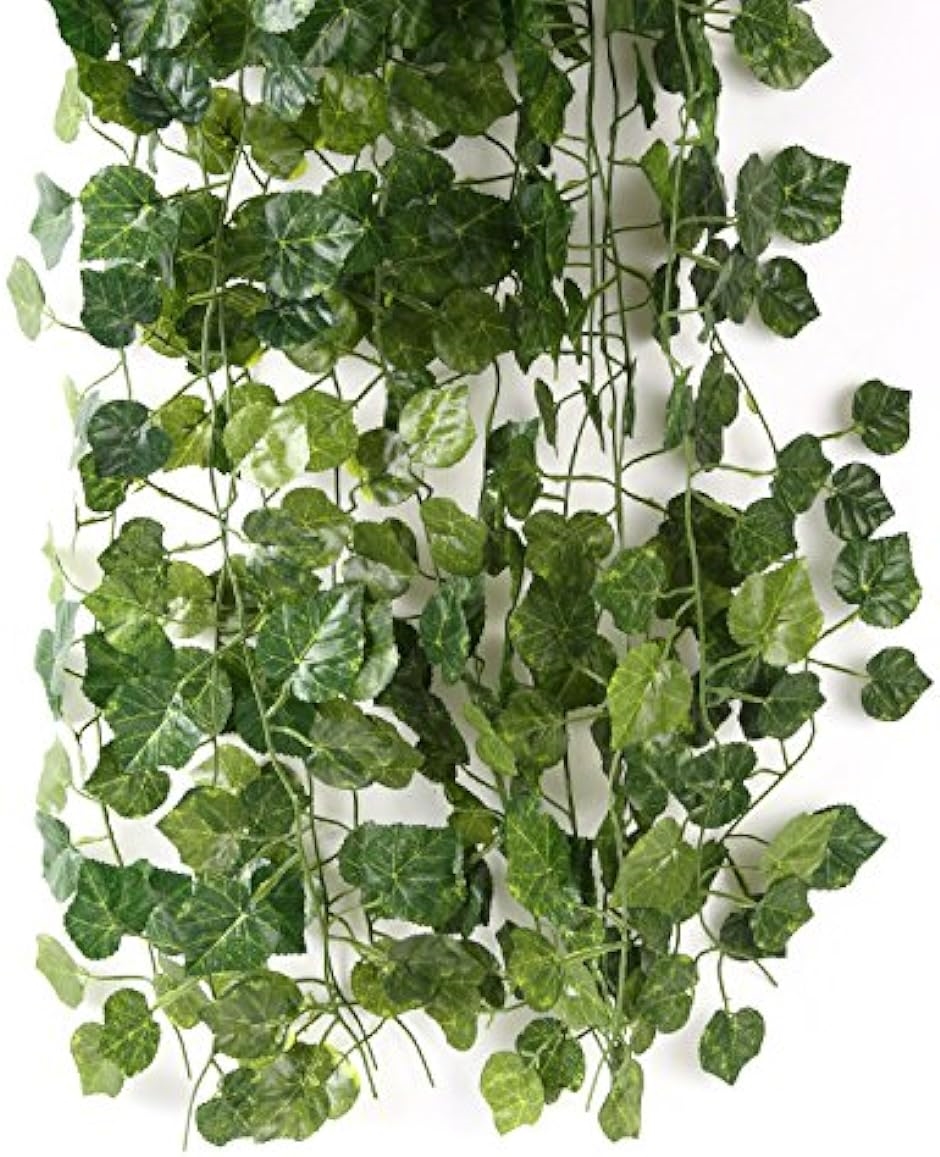 スプレンノ 人工観葉植物 造花 12本 セット すぐに使える 結束バンド 付き フェイクグリーン( ブドウ)