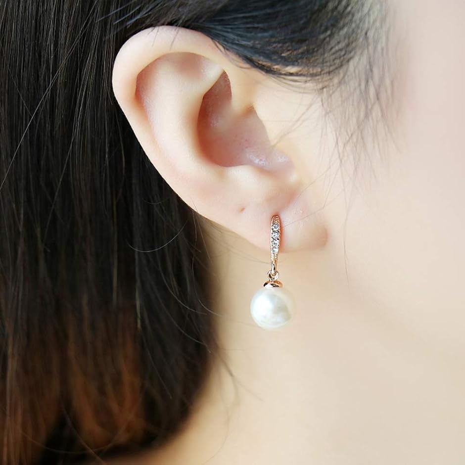 C HLOEOS パール ピアス レディース 人気 真珠 k18金 大人 可愛い 