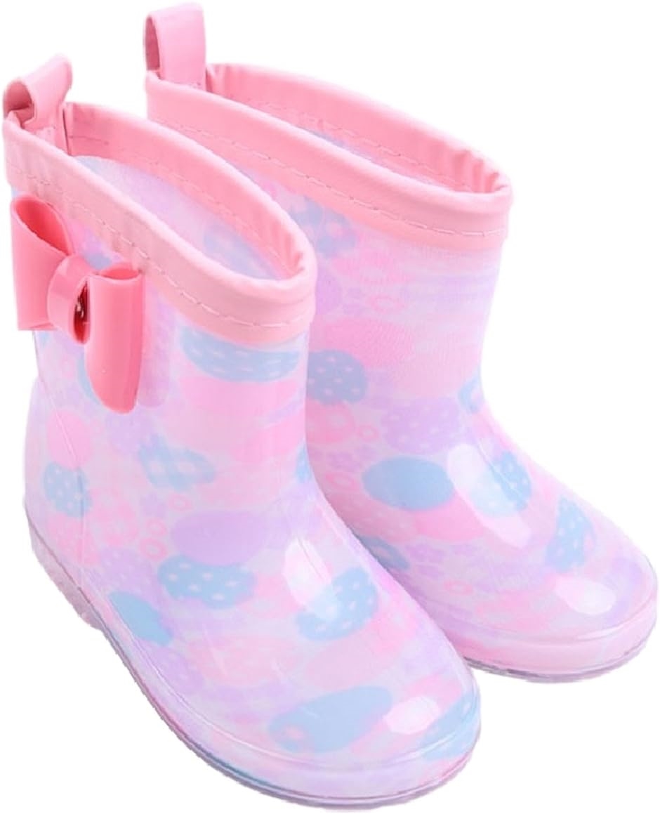 Yahoo! Yahoo!ショッピング(ヤフー ショッピング)女の子 レインブーツ 長靴 シューズ 雨靴 キッズ 子供 18-19cm（ ドット,  18.0〜19.0 cm）