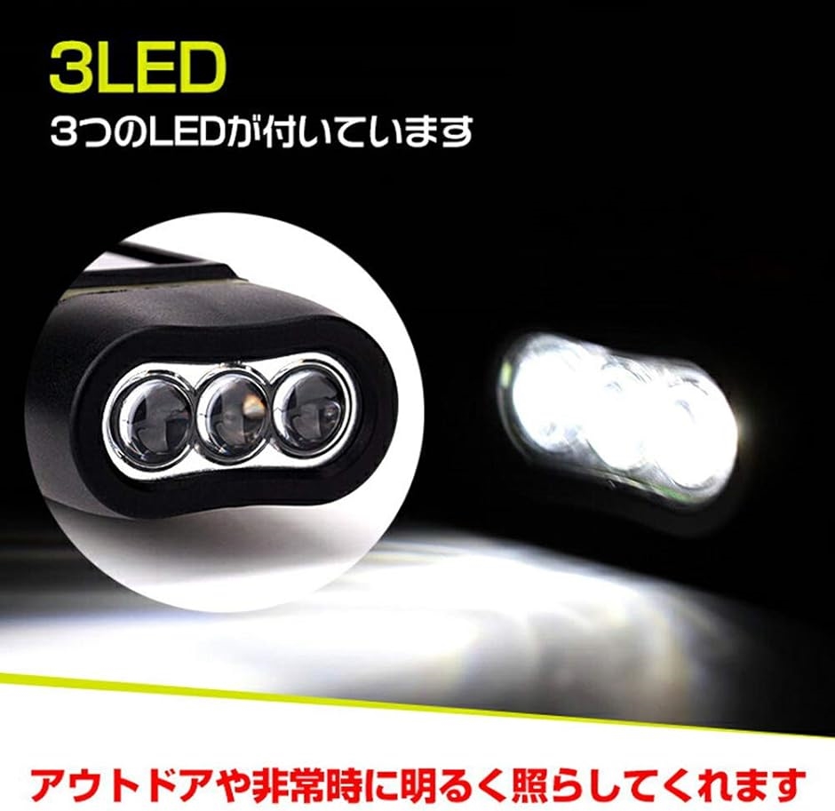 手回し充電ライト LED 懐中電灯 ソーラー充電 小型 ハンディライト フック付き( ホワイト) | ブランド登録なし | 05