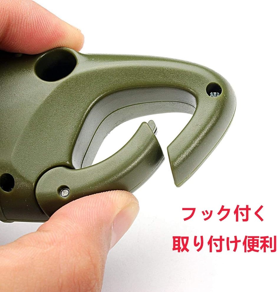 手回し充電ライト LED 懐中電灯 ソーラー充電 小型 ハンディライト フック付き( ホワイト) | ブランド登録なし | 06