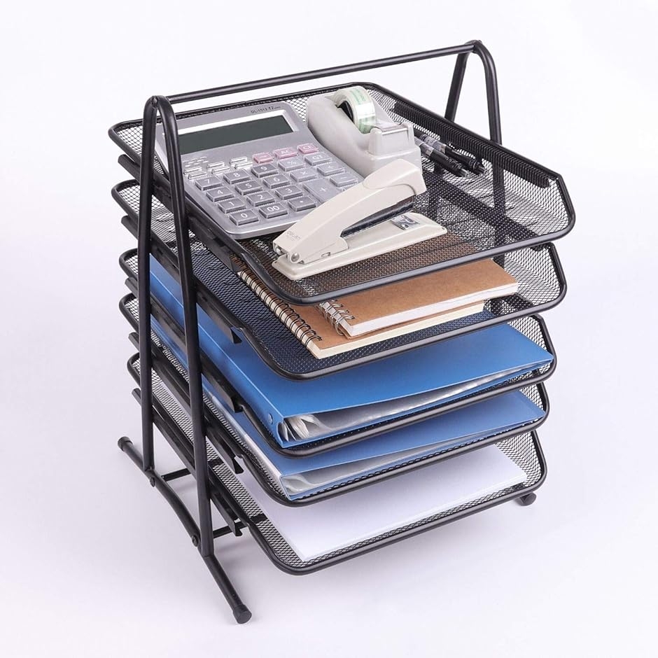 A3 卓上収納ラック メッシュ 金属 書類トレー メタル 横型 縦型 レター