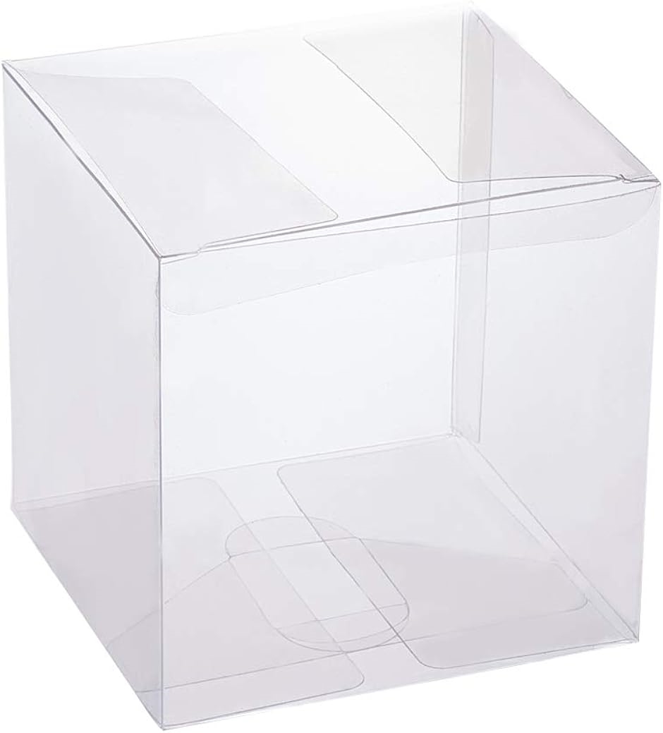30個セットPVC透明プラスチックケース 9x9x9 折り畳みボックス
