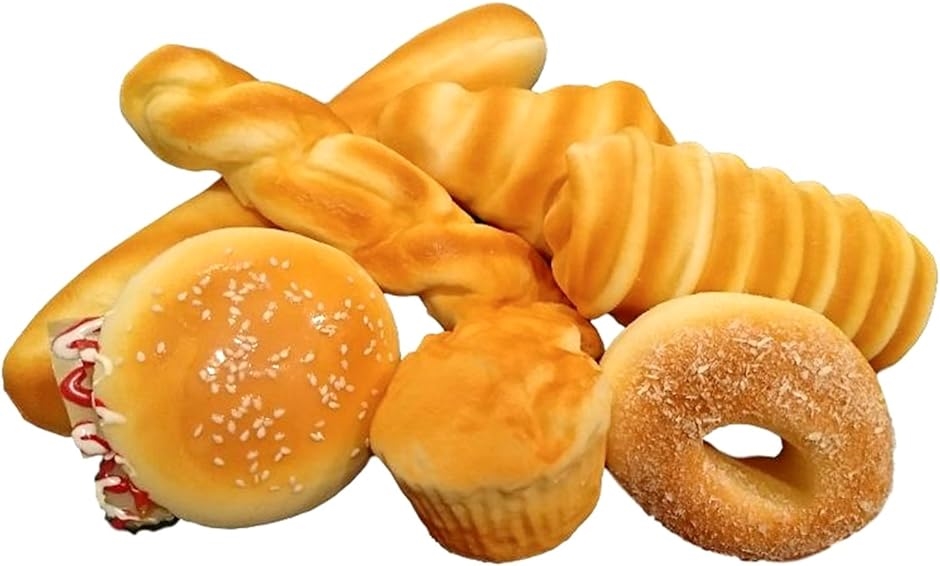 食品 サンプル パン スイーツ ディスプレイ リアル 見本 セット パン7個・カゴなしA( パン7個セット カゴなし)｜horikku