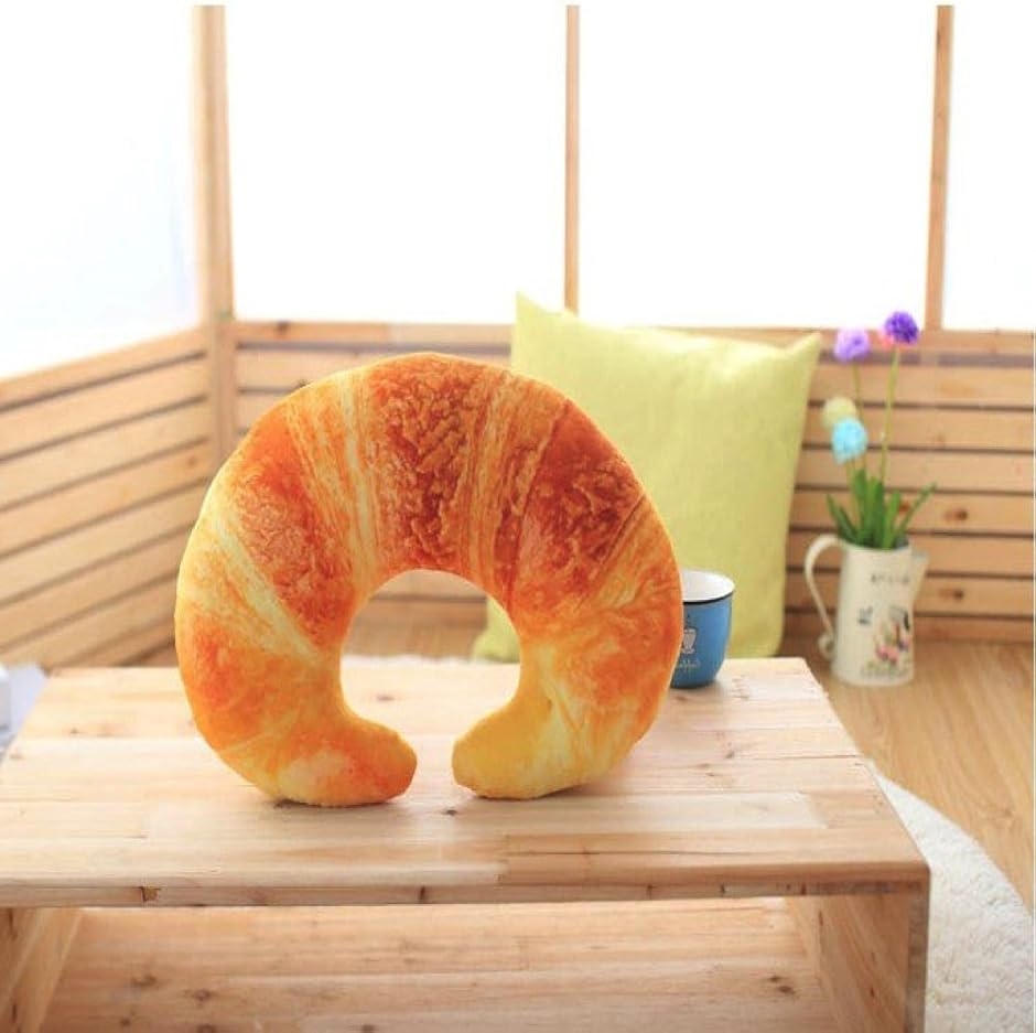 もっちり パン型クッション おもしろ グッズ( クロワッサン