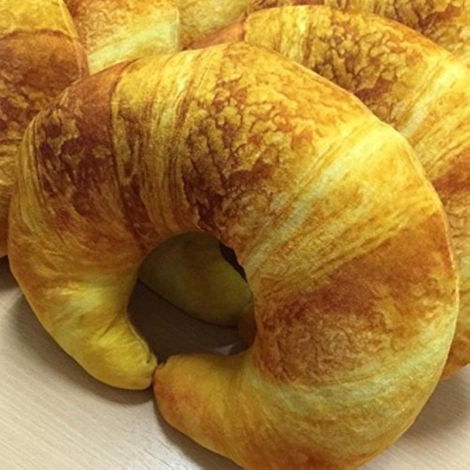 もっちり パン型クッション おもしろ グッズ( クロワッサン