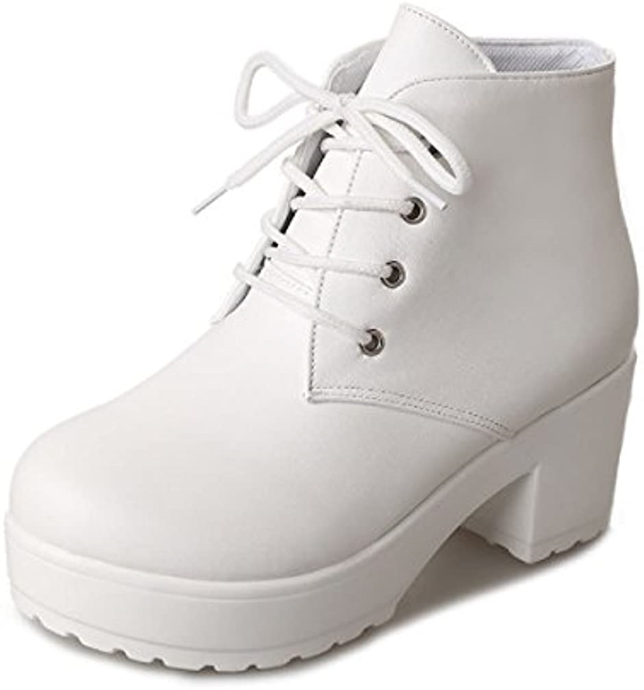 ショート丈 ショートブーツ 太ヒール ビックサイズ ビッグサイズ キングサイズ 大きいサイズ 靴 シューズ(ホワイト, 25.5 cm)