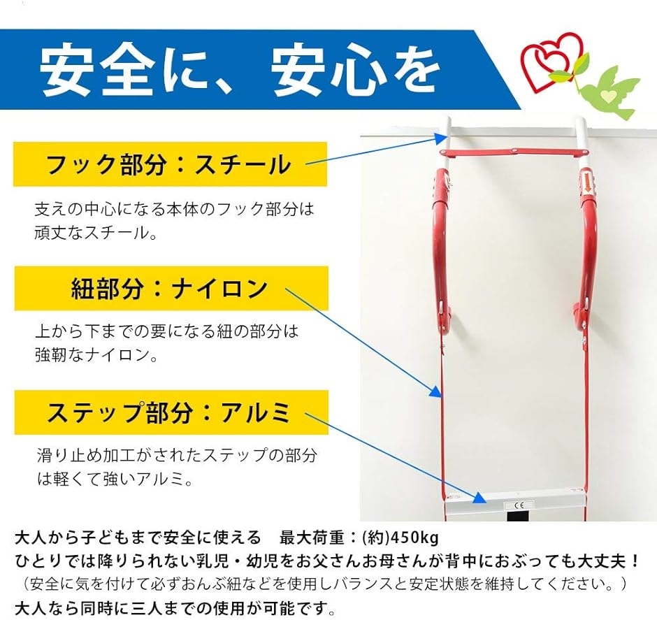 ONE STEP 災害避難はしご 2階用 4m コンパクト収納タイプ 日本語説明書