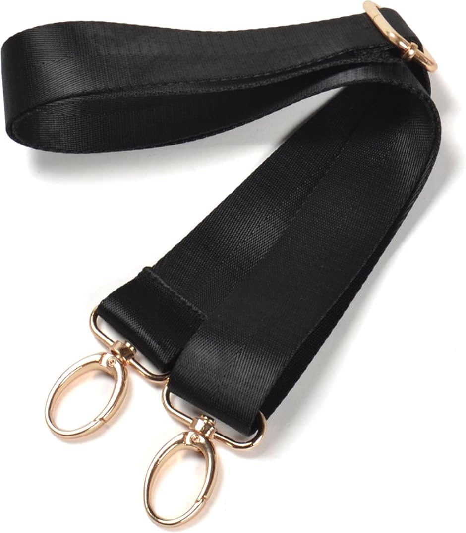 ショルダーストラップ バッグ用 素材 ショルダーベルト 幅広 交換用 (NYLON-GOLD,  64-122cm x 4cm)
