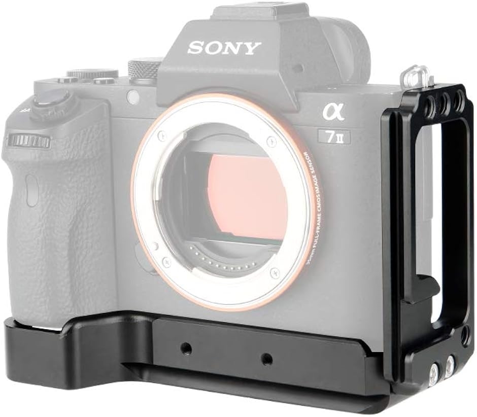 For Sony A7 / A7III A7M3 A7RIII A9専用ケージ L-ブラケットキット L形プレート 単L型 MDM( ブラック)