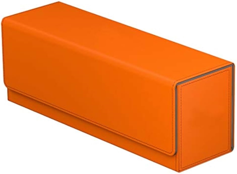 トレカ カードデッキケース トレーディング 約400枚収納 レザー カードケース ホルダー ストレージボックス( タイプC: オレンジ)