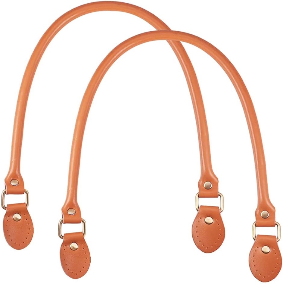 2個 かばん 持ち手 ナスカンホック式 取っ手 着脱式 金具つき バッグ用ハンドル( オレンジ,  60cm)｜horikku