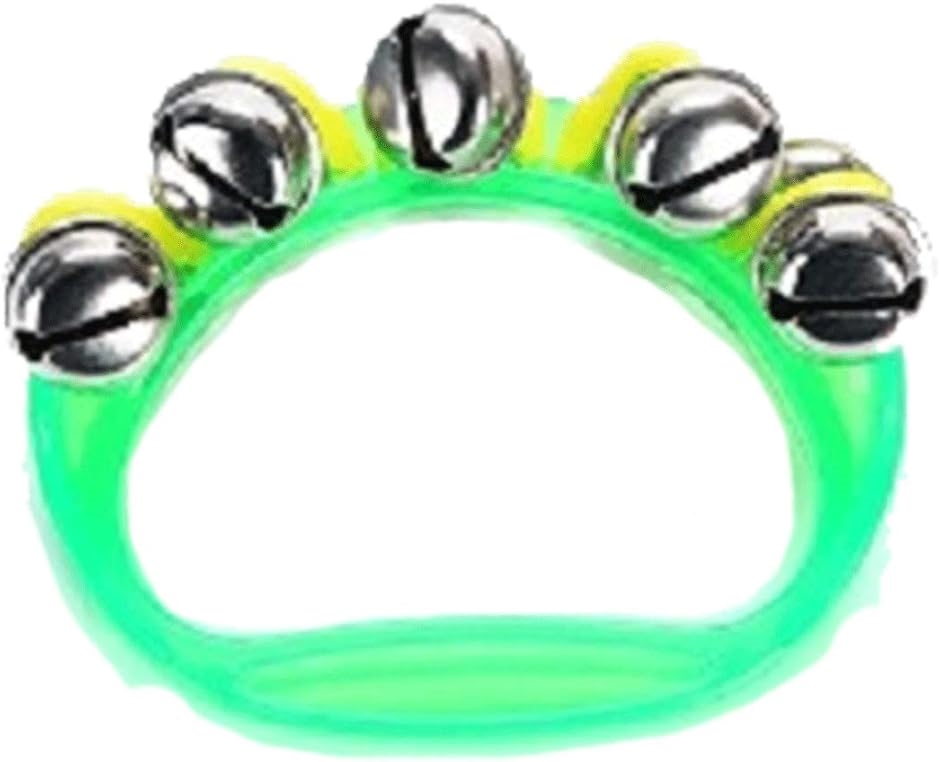 鈴 楽器 緑 色 8個 入り セット リングベル 子供 リトミック