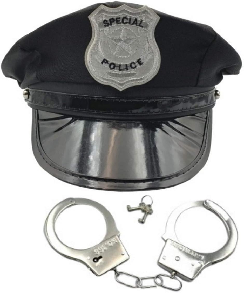 ポリスハット 手錠 レディース アメリカンポリス 帽子 セット 婦人警官