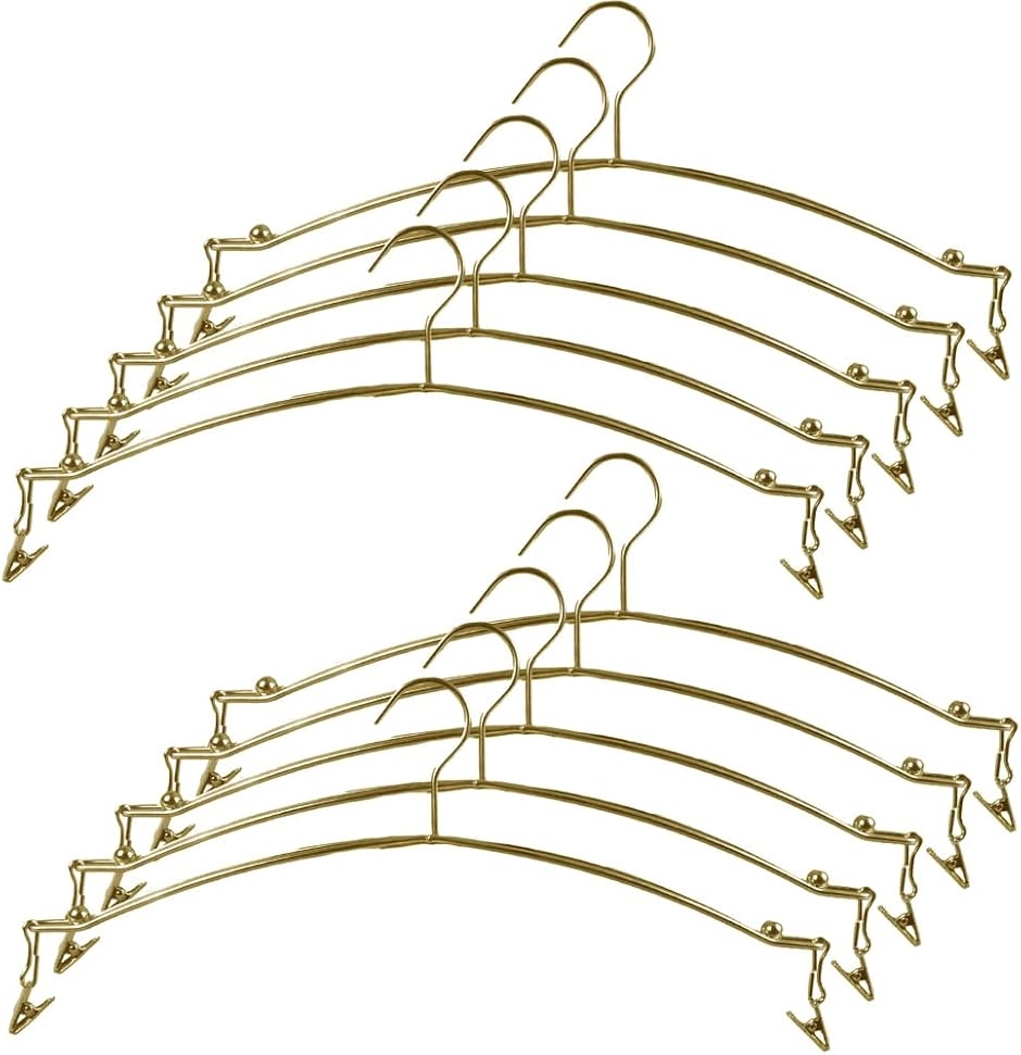 AllBright ハンガー 下着ハンガー ブラジャー ランジェリーハンガー インテリア レディース 10本 セット(ゴールド)