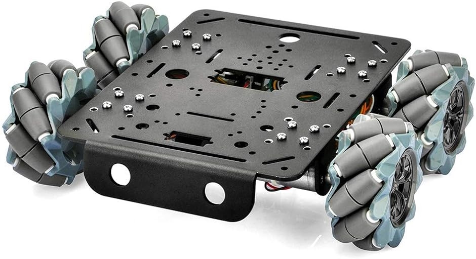 OSOYOO メカナムホイール ロボットカーシャーシ 4WD 80mm DC12Vモーター Arduino Raspberry Pi