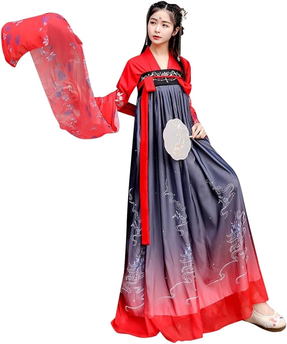 漢服 コスプレ 衣装 レディース 中国服 唐装 ハロウィン ステージ 宮廷 e144( XL)