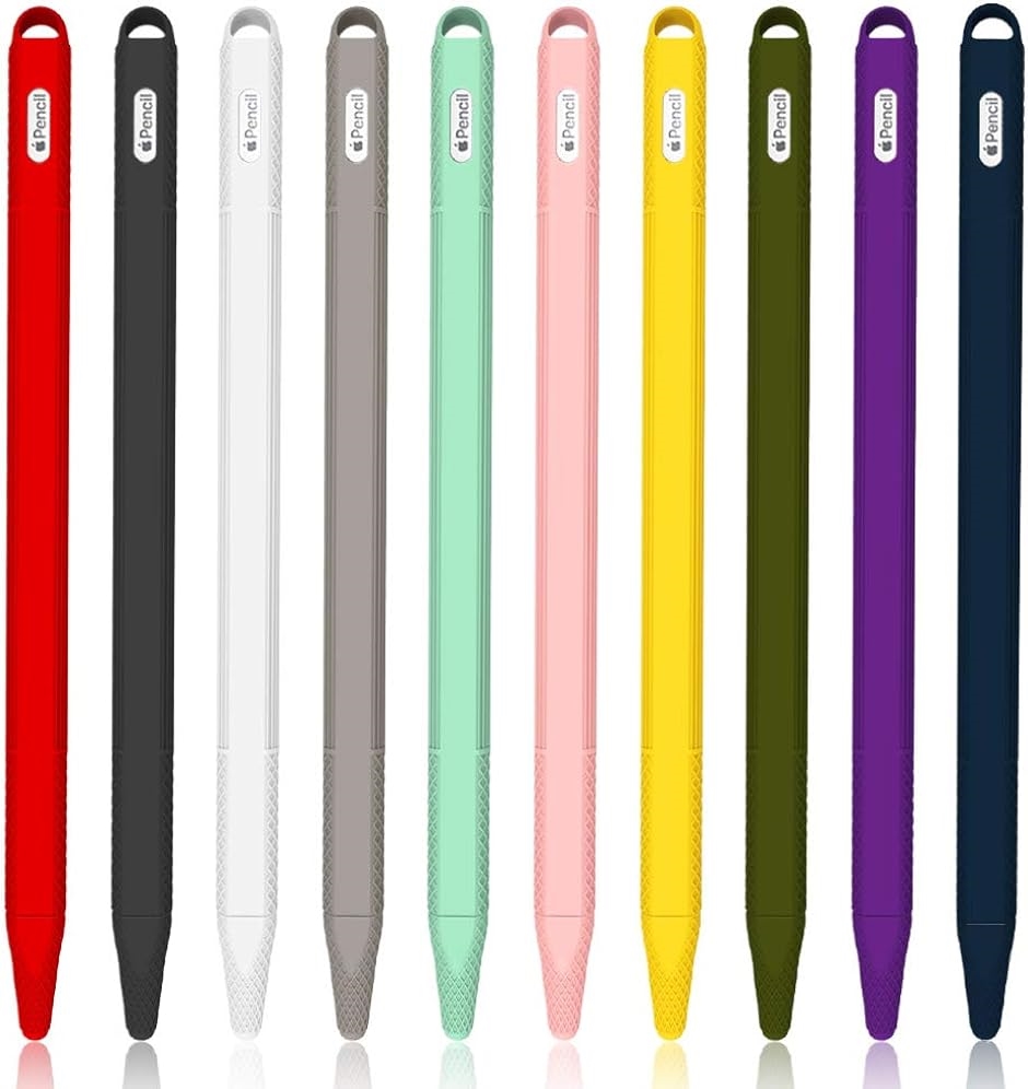 Apple Pencil 第2世代 ケース 落下 傷つけ防止 ペンシル カバー シリコン製 充電時キャップの紛失を防ぐ /( Cyan)｜horikku｜09