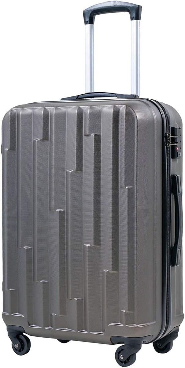 【保証付き】大型軽量スーツケース キャリーバッグ　TSAロック付き Lサイズ シルバー スーツケース/キャリーバッグ