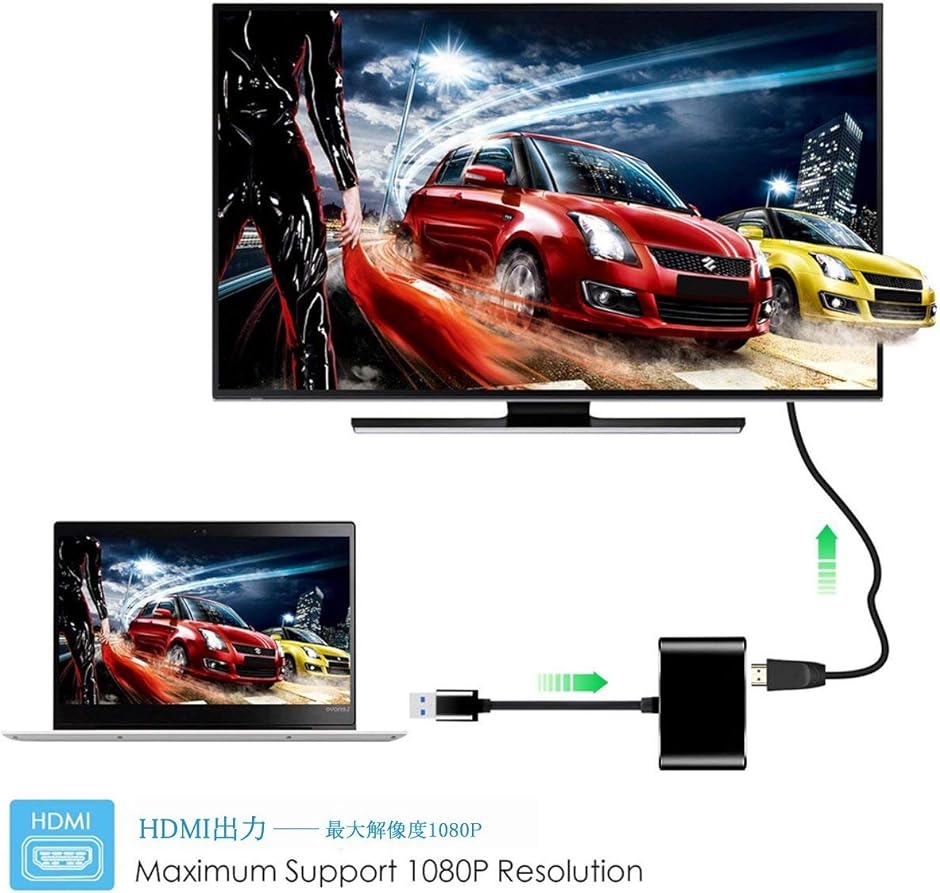 USB3.0 TO VGA HDMIアダプタ vga変換アダプタ デュアルディスプレイ アダプター モニター プロジェクター HDTV用｜horikku｜05