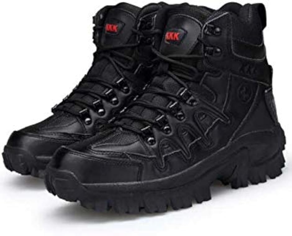 ナイトレイド メンズ ミリタリー ブーツ アウトドア シューズ 登山 靴 ブラック( ブラック 26.5cm,  26.0 cm 2A)