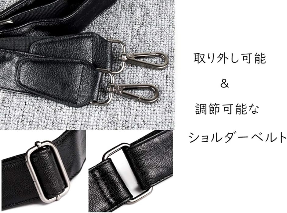 ショルダー バッグ クラッチ セカンドバッグ 2way レザー メンズ ブラック( ブラック,  M)｜horikku｜07