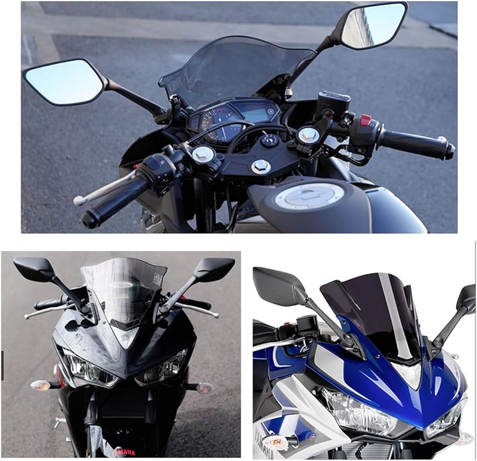 互換品】 バイクミラー ヤマハ YZF 系 R3 R25 YZF-R3 YZF-R25 RH07J