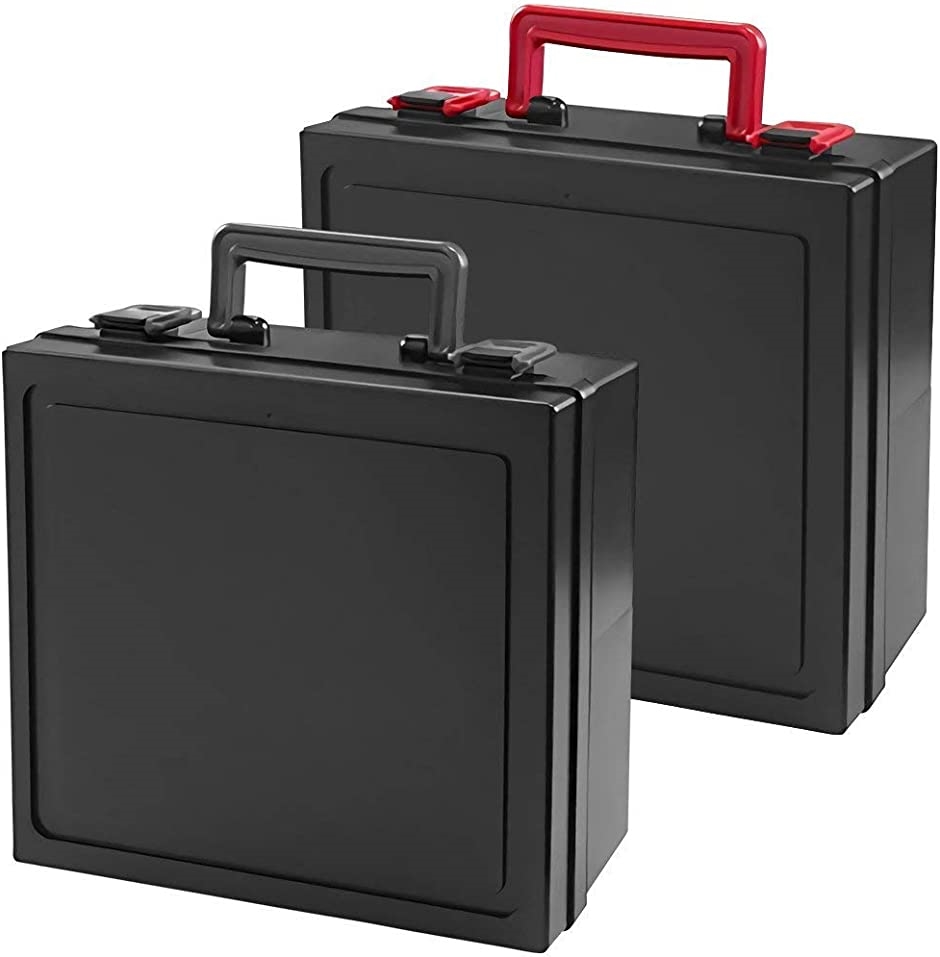 TCG カード専用ケース トレカ プロテクト スリーブ Red( レッド＆ブラック（Red ＆ Black）,  1，300枚収納可)