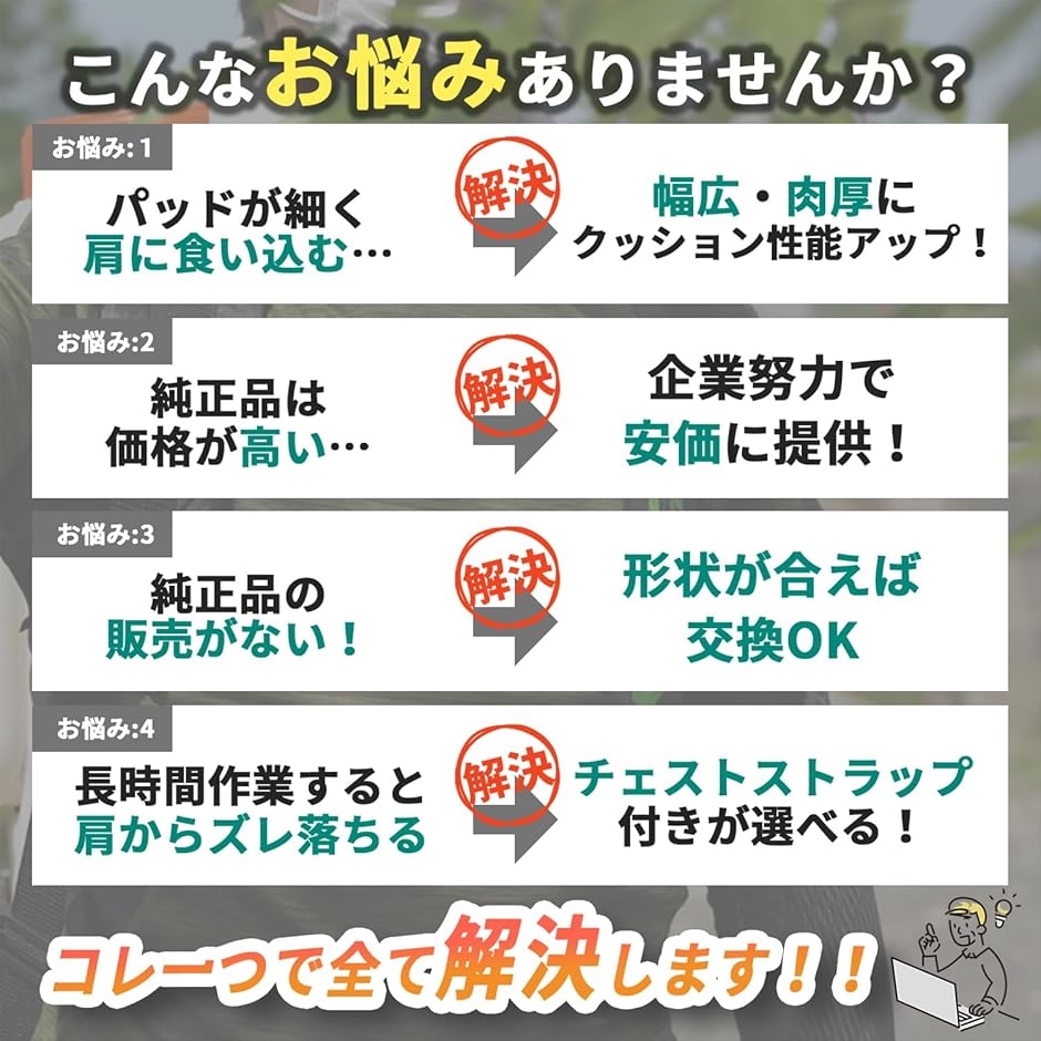 【Yahoo!ランキング1位入賞】噴霧器 ベルト 背負い機械用ベルト 背負いベルト 電動 MDM( チェストストラップ無,  フリーサイズ)｜horikku｜03