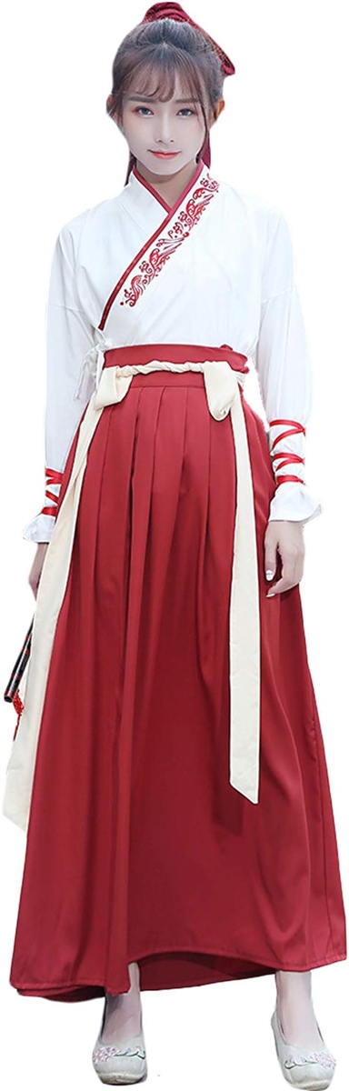 和服 コスプレ ハロウィン レディース 巫女 衣装 巫女服 着物 コスチューム Lサイズ( レッド,  L)｜horikku
