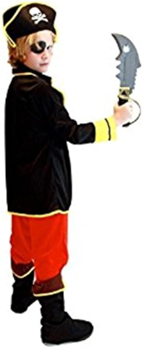 子供 海賊 衣装 セット パーティ ハロウィン コスプレ コスチューム( 黒，赤,  M)｜horikku｜02