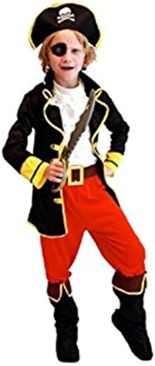 子供 海賊 衣装 セット パーティ ハロウィン コスプレ コスチューム( 黒，赤,  M)｜horikku｜03