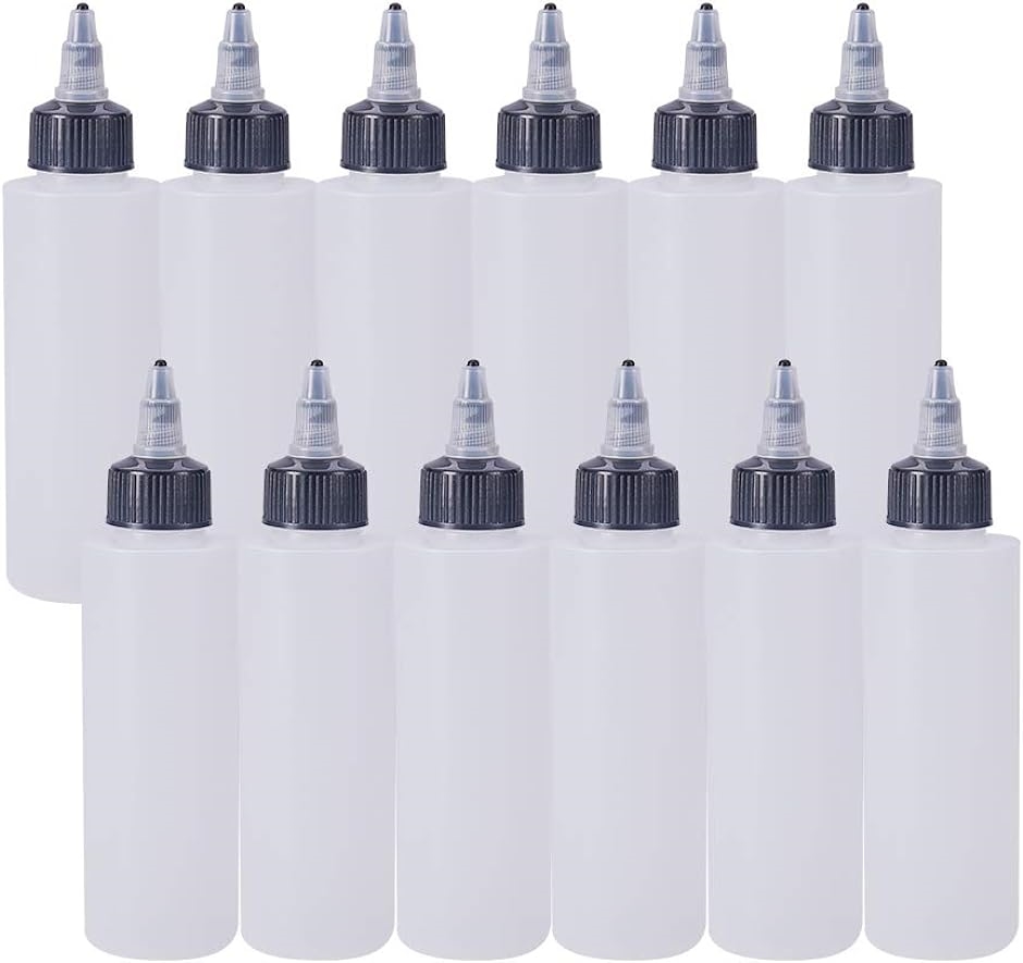 12個セット120mlドロッパーボトル 塗料小分けボトル 滴瓶 液体容器