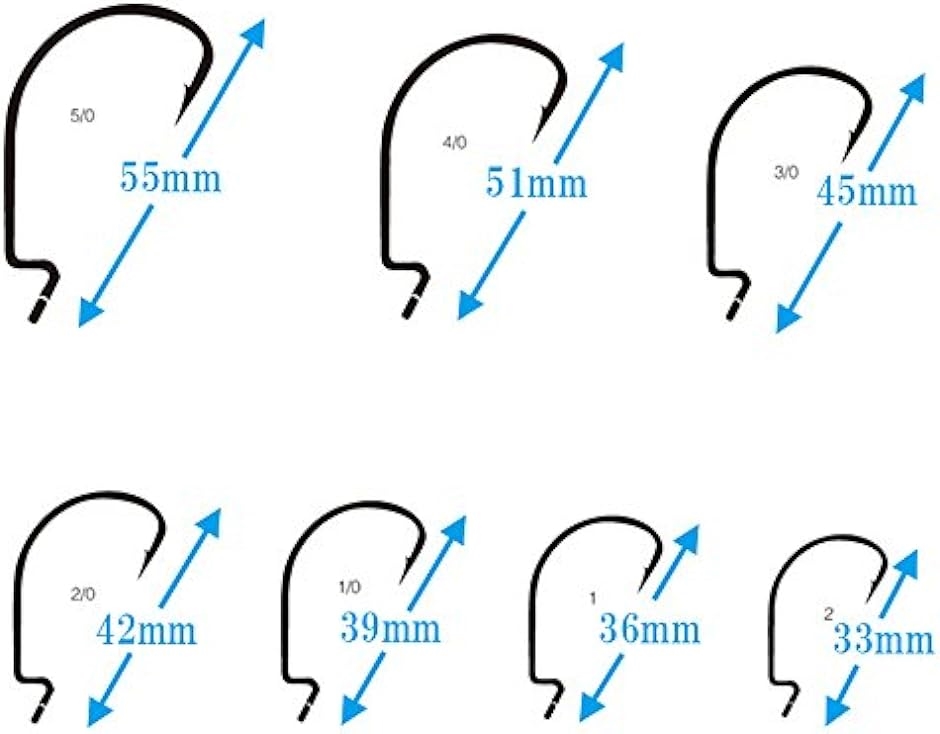 オフセットフック バス ワーム ソフト ル アー 用 5/0 50本( 5/0 50本)｜horikku｜02