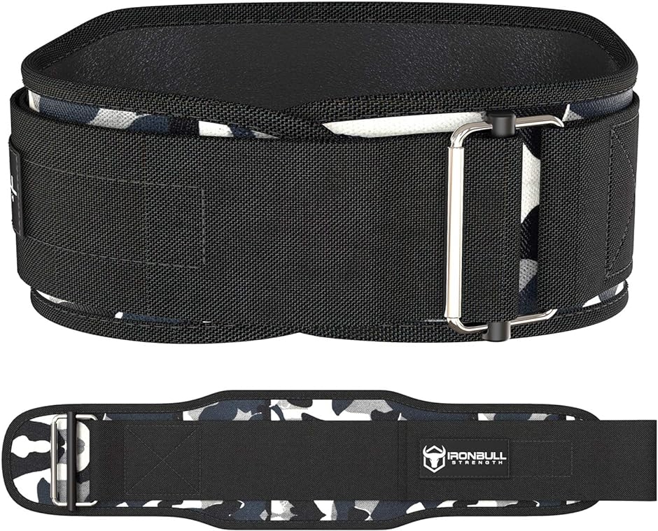 Iron Bull ストレングス ウェイトリフティングベルト( Camo White,  S)