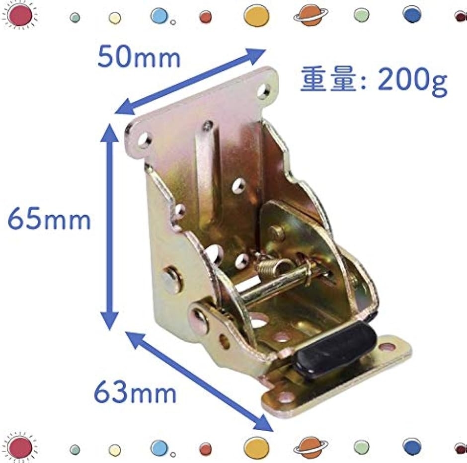 折れ 脚 金具 折りたたみ テーブル用 DIY 4 個 セット (ゴールド， 4個