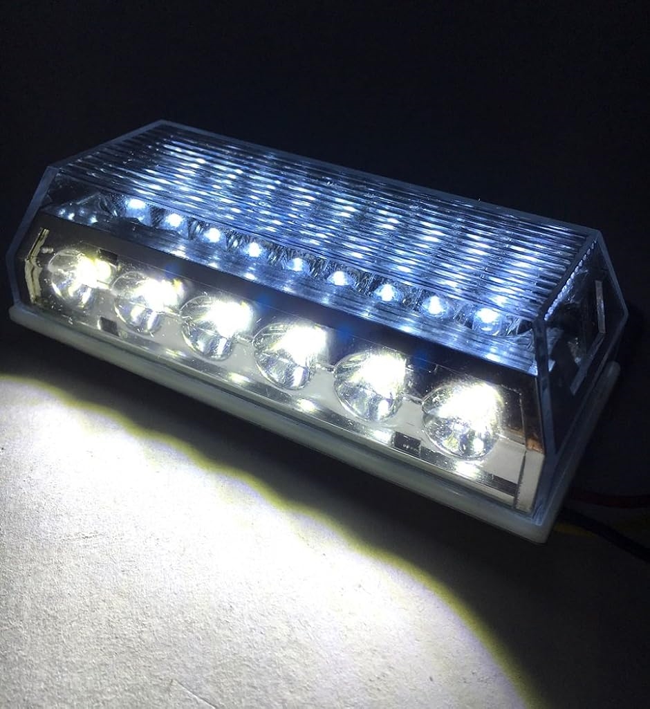 24V トラック 用 角型 LED サイド マーカー ランプ アンダー ダウン ライト 付き 10個 セット レインボー( ホワイト)｜horikku