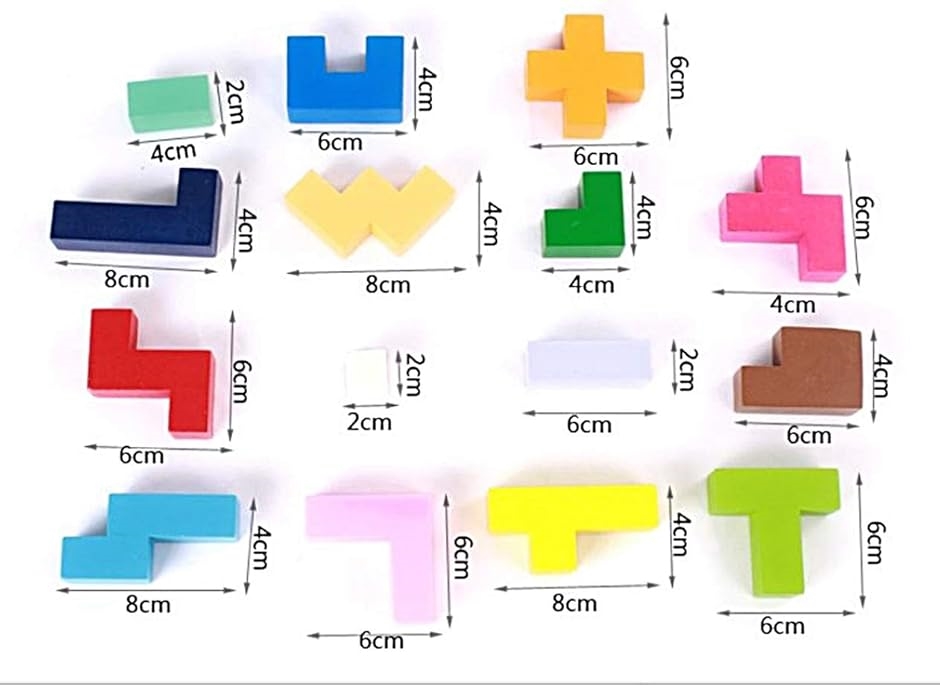 スライドパズル 木製 ウッド 立体 3D ブロック 積み木 キューブ 知育玩具 カラフル 認知症 脳トレ( マルチカラー)