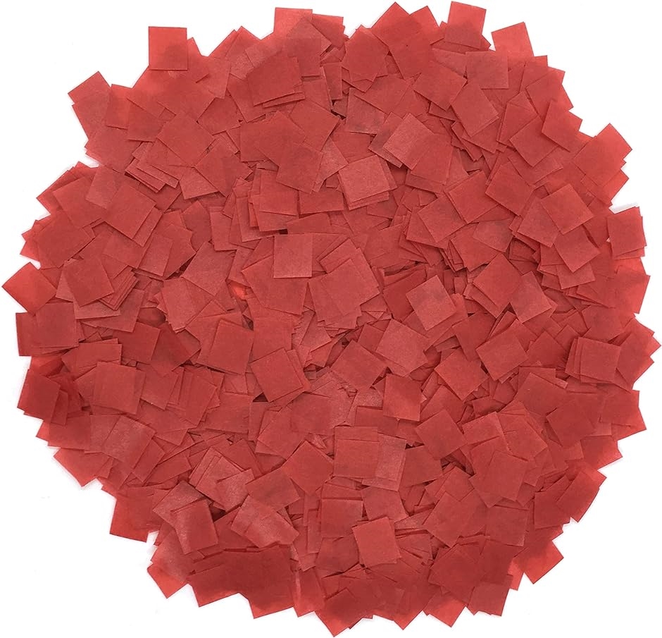 プロマジシャン用 赤色 レッド 紙吹雪 パーティー ストーム 約26.5g お祝い( レッド（赤色）,  12.0x10.5m m)